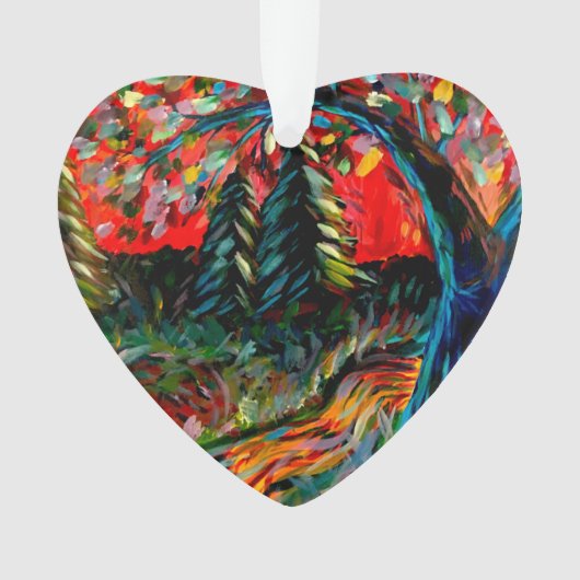 Peinture Colorée Sur Arbre Et Rivière (devant)