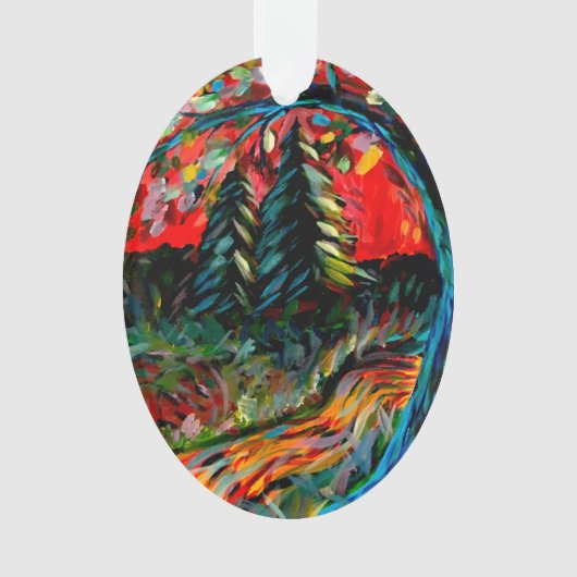 Peinture Colorée Sur Arbre Et Rivière (devant)