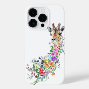 Peinture coque iphone de la Giraffe aux Fleurs col