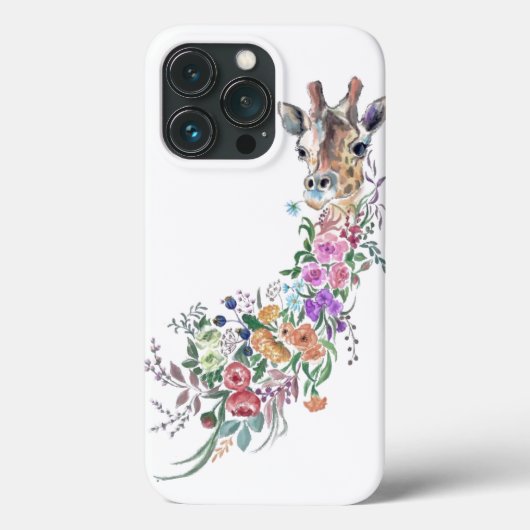 Peinture coque iphone de la Giraffe aux Fleurs col (Verso)