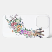 Peinture coque iphone de la Giraffe aux Fleurs col (Verso (horizontal))