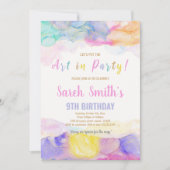 Peinture couleur arc-en-ciel Invitation Anniversai (Devant)