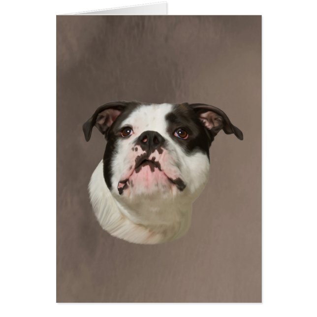 Peinture couleur d'eau Bulldog (Devant)