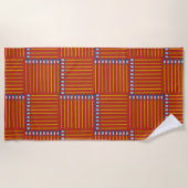 Peinture Crosshatch Serviette de plage rouge (Devant)