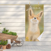 Peinture d’un mignon petit renard Bath Towel