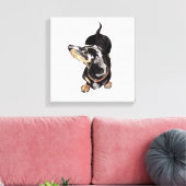 peinture dachshund sur toile étirée (Insitu(Salon))