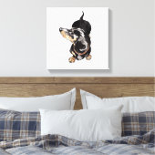 peinture dachshund sur toile étirée (Insitu(Chambre))