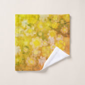 Peinture d'aquarelle Abstraite de fleurs rétro (Gant de toilette)