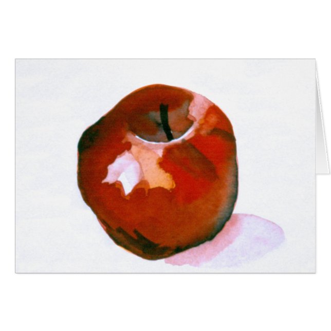 Peinture d'aquarelle Apple (Devant horizontal)