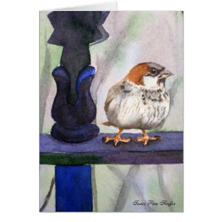Peinture d'aquarelle de moineau
