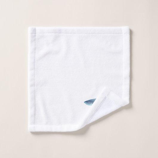 Peinture d'aquarelle de requin Ensemble de serviet (Gant de toilette)