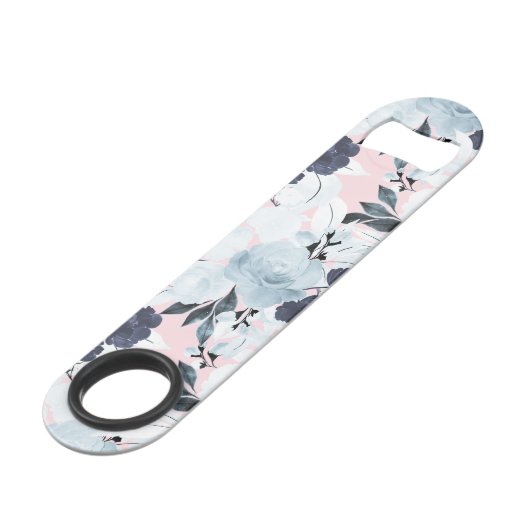 Peinture d'aquarelle florale bleu (Dos Angle)