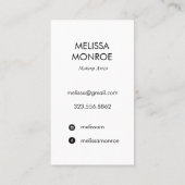 peinture d'art Abstrait carte de visite rose vert (Dos)