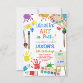 Peinture d'art dessin invitation d'anniversaire ga (Devant)