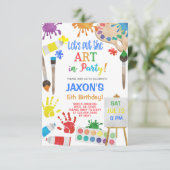 Peinture d'art dessin invitation d'anniversaire ga (Debout devant)