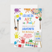 Peinture d'art dessin invitation d'anniversaire ga (Devant / Derrière)