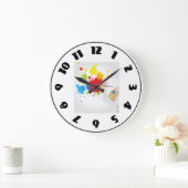 Peinture d'artiste sur horloge (Maison)