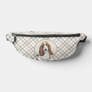 Peinture de Basset Hound Tri Tricolore Art de Chie
