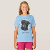 Peinture de Beauceron - Jolie T-Shirt d'art origin (Devant entier)