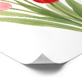 Peinture de belles tulipes roses rouges Art mural (Coin)