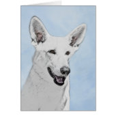 Peinture de berger blanc - jolie art original de c (Devant)