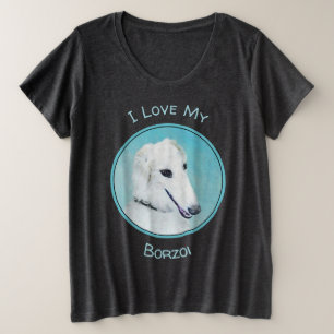 Peinture de Borzoi (Blanc) - Joli Chien d'origine
