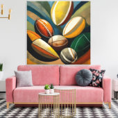 Peinture de boules de rugby - Impression de toile  (Insitu(Salon))