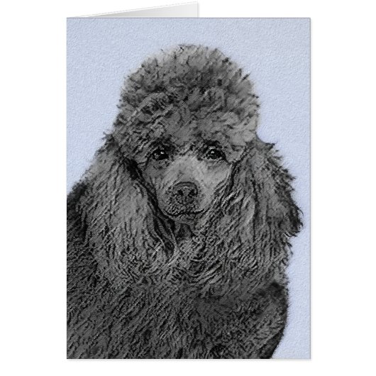 Peinture de caniche Miniature Jouet noir Art origi (Devant)