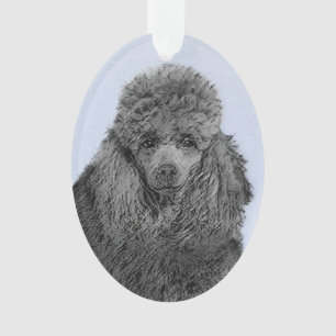 Peinture de caniche Miniature Jouet noir Art origi