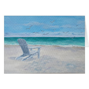 Peinture de chaise de plage, carte pour se sentir