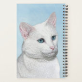 Peinture de chat blanc - Cute Original Cat Art (Dos)