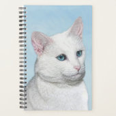 Peinture de chat blanc - Cute Original Cat Art (Devant)