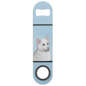Peinture de chat blanc - Cute Original Cat Art (Devant)