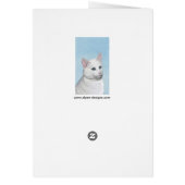 Peinture de chat blanc - Cute Original Cat Art (Dos)