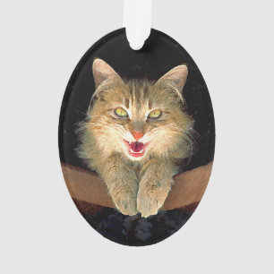 Peinture de chat Mad - Cute Original Cat Art