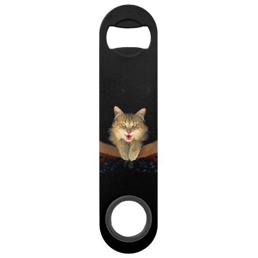 Peinture de chat Mad - Cute Original Cat Art (Dos)