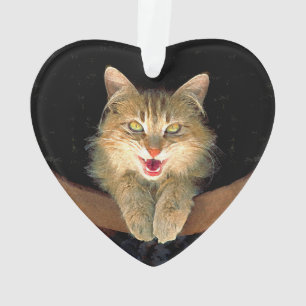 Peinture de chat Mad - Cute Original Cat Art