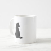 Peinture de chat noir de café Mug (Devant gauche)