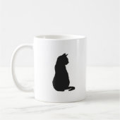 Peinture de chat noir de café Mug (Gauche)