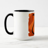 Peinture de chat noir, tasse (Gauche)