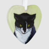 Peinture de chat Tuxedo - Cute Original Cat Art (devant)