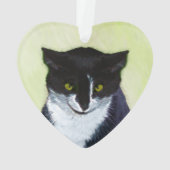 Peinture de chat Tuxedo - Cute Original Cat Art (dos)