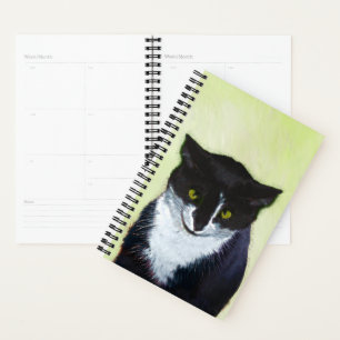 Peinture de chat Tuxedo - Cute Original Cat Art