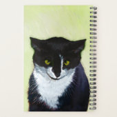 Peinture de chat Tuxedo - Cute Original Cat Art (Dos)