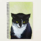 Peinture de chat Tuxedo - Cute Original Cat Art (Devant)