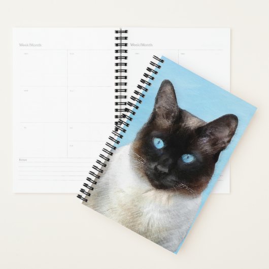 Peinture de chats de Siamese - Cute Original Cat A (Devant avec enveloppe)