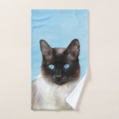 Peinture de chats de Siamese - Cute Original Cat A (Serviette à main)