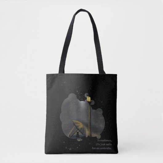 Peinture de chats et citation de pluie Sac fourre- (Devant)