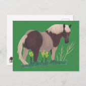 Peinture de cheval à l'air libre, carte postale en (Devant / Derrière)