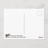 Peinture de cheval à l'air libre, carte postale en (Dos)